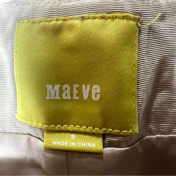 ANTHROPOLOGIE Maeve Corded Dots Pencil Skirt Brown White Polka Dot Size 8 - Picture 9 of 12